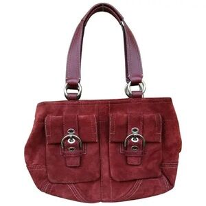 Coach burgundy suede handbag ❤️